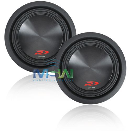 (2) alpine® swr-8d2 8&#034; dual 2-ohm type-r car audio subwoofers sub woofers *pair*