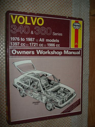 1976-1987 volvo 340 360 series shop manual service book repair 86 85 84 83 82 81