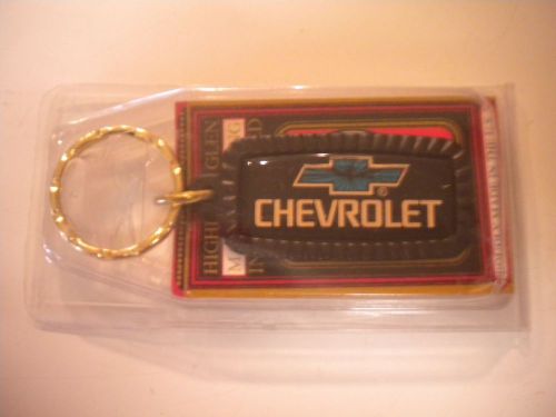 Metal chevrolet bowtie key chain by highland glen mfg., nip