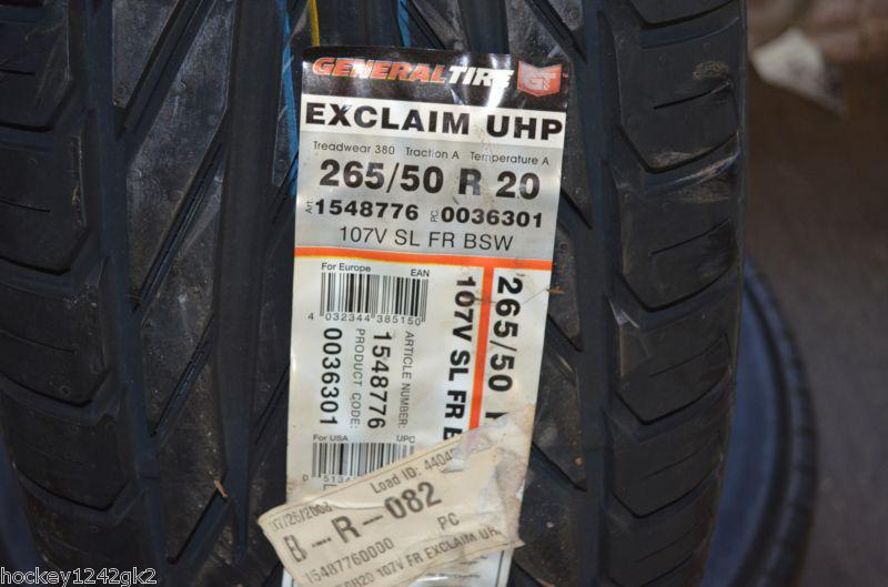 1 new 265 50 20 general grabber uhp tire