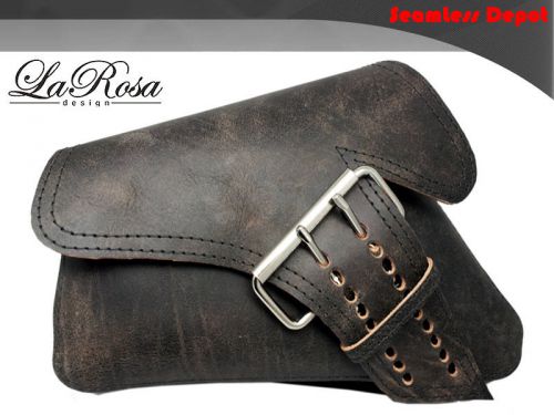 2004-2015 larosa rustic black leather la fondina harley sportster left saddlebag