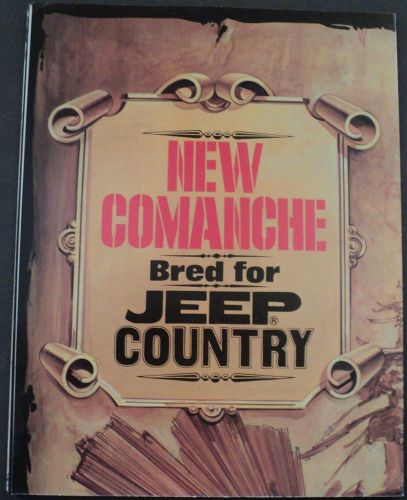 1986 jeep comanche xls original dealer sales brochure 2 sided poster