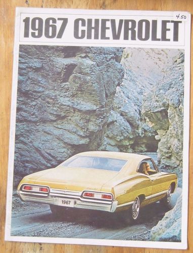 Original 1967 chevrolet full size car sales brochure 67 chevy impala bel air