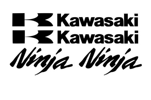 Kawasaki decal white sticker motorcycle ninja 250r 650 300 zx 636 1000