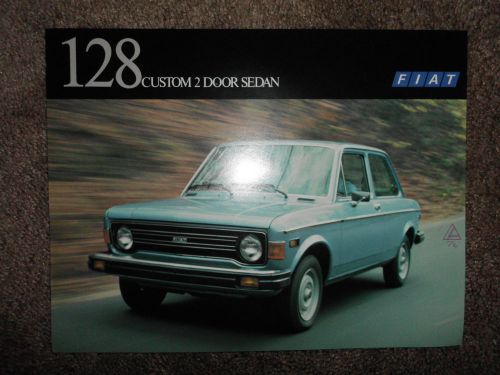 Fiat 128 custom 2 door sedan sales dealer brochure literature sheet ad oem specs