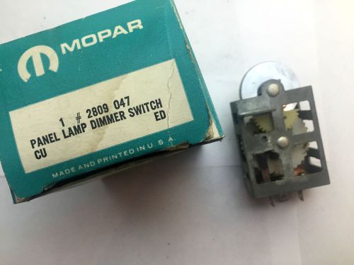 Nos chrysler dodge mopar 1967-71 b &amp; c body panel lamp dimmer switch 2809047