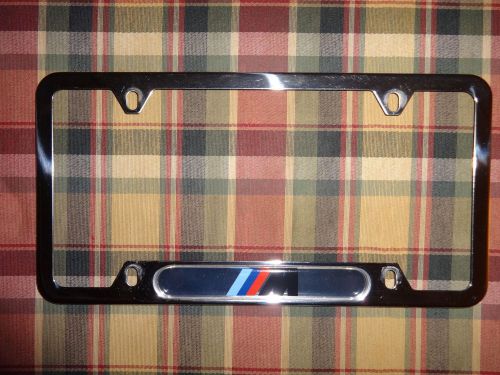 Bmw stainless steel m logo license plate frame