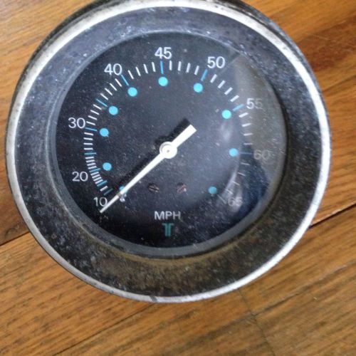 Medallion speedometer gauge black face &amp; bezel marine boat