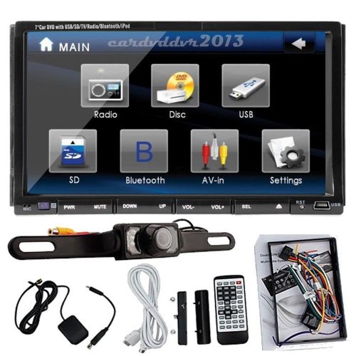 Camera+double 2 din 7&#034; touch screen in-dash car dvd player ipod tv stereo radio