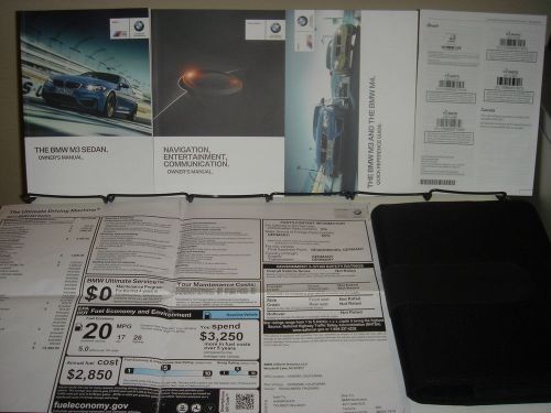 2015 15 bmw m3 sedan owners manual with navigation oem case free shipping!!!