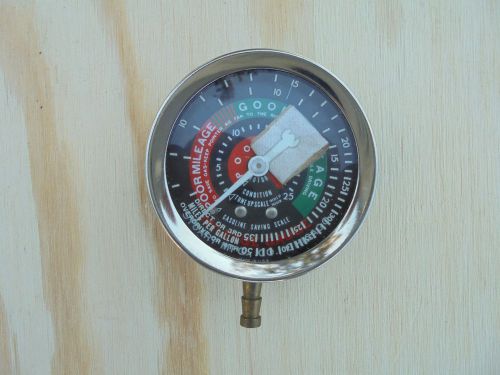 Vintage gas mileage monitor gauge stuart mfg. chicago