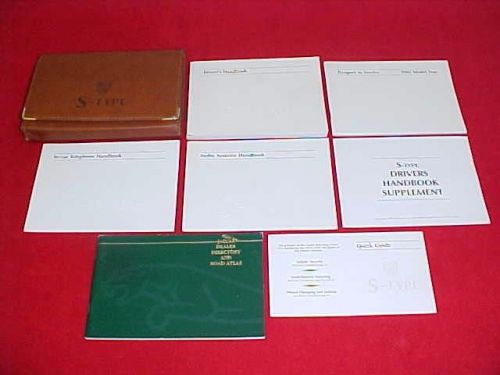 2001 original jaguar s type owners manual service guide book kit 01 + radio case