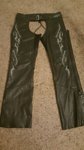 Harley davidson chaps womens leather medium cascade