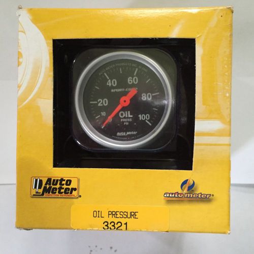 Auto meter 3321 sport-comp; mechanical oil pressure gauge