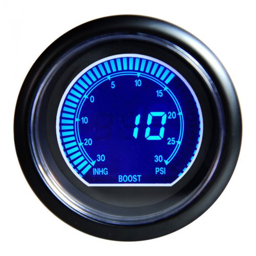 2.5inch 60mm blue/red digital smoke full-sweep psi refit car boost gauge meters