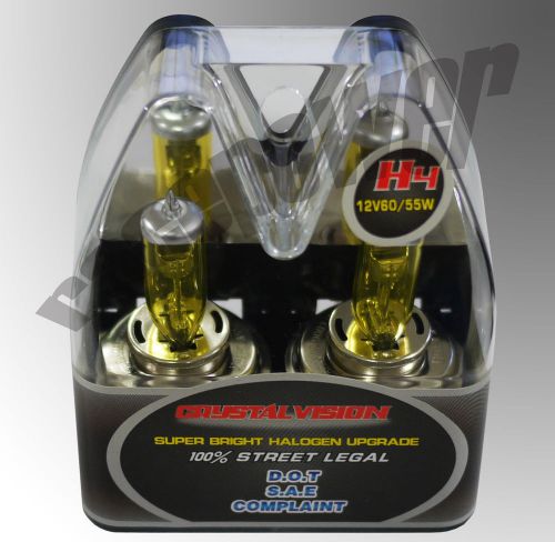 M-box h4/9003-hb2 yellow 60/55 watt hi lo beam halogen headlight 12-14 ac49 bulb