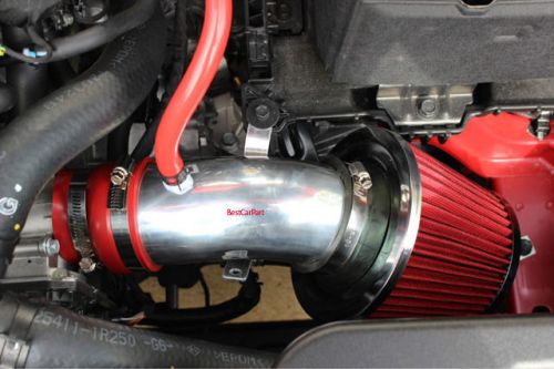 Bcp red for 11-13 accent veloster elantra 1.6l 1.8l short ram air intake +filter