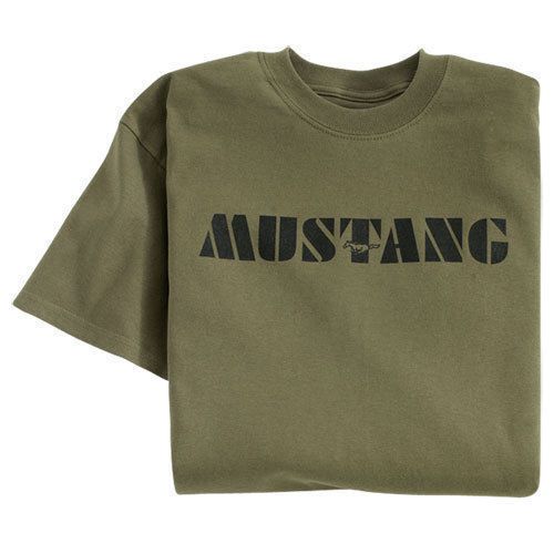 New ford mustang pony size medium xl or xxl army green pre-shrunk cotton shirt!