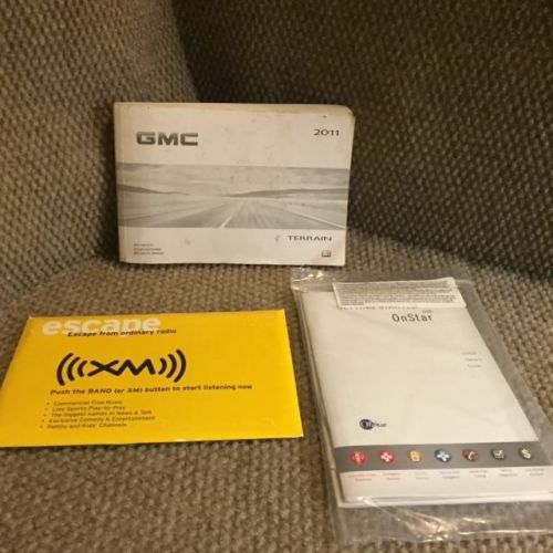 2011 gmc terrain oem owners manual set with onstar pack and xm brochure