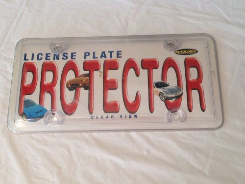 Clear license plate protector by allison corporation 2002-nip!!