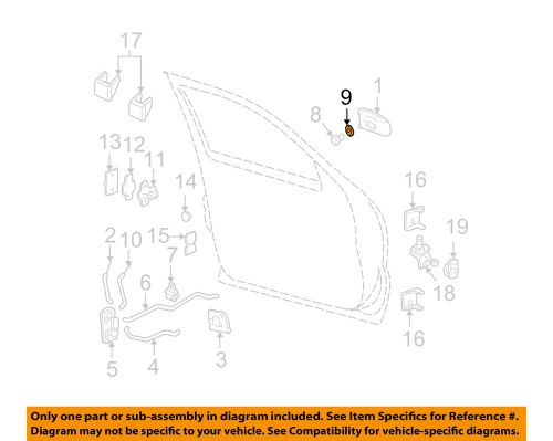 Gm oem front door-lock cylinder gasket 22601425