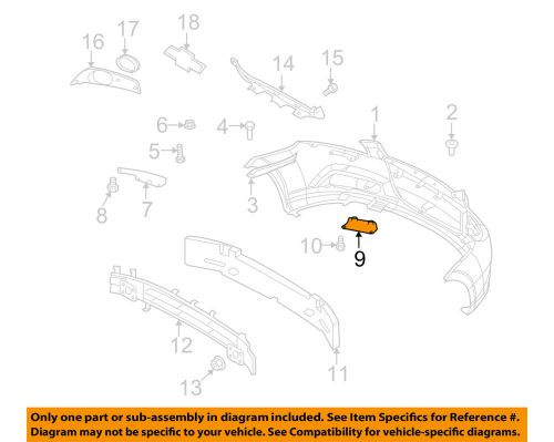 Chevrolet gm oem 09-11 aveo5 front bumper grille-access cover left 96813882