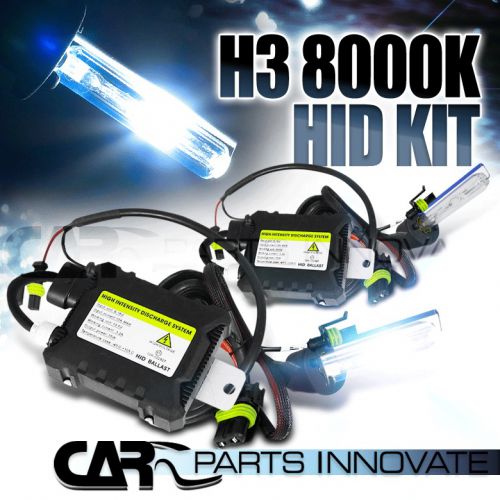 H3 8000k hid xenon headlight conversion kit ballast bulbs pair