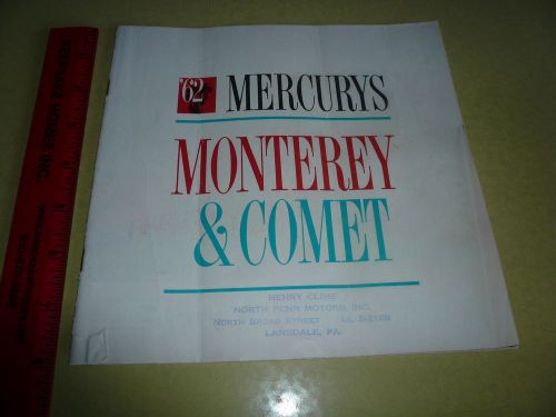 1962 mercury monterey comet sales brochure - vintage