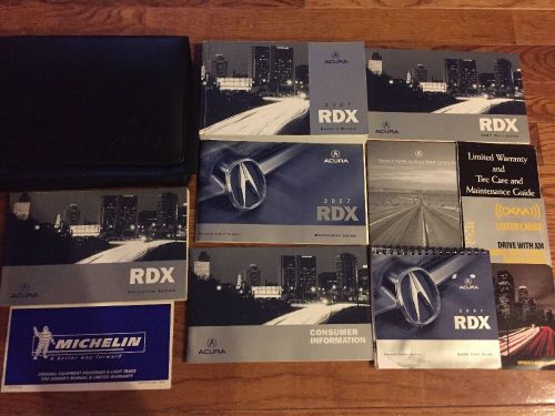 2007 acura rdx owners manual set with case &amp; navigation supplement oem lqqk!!