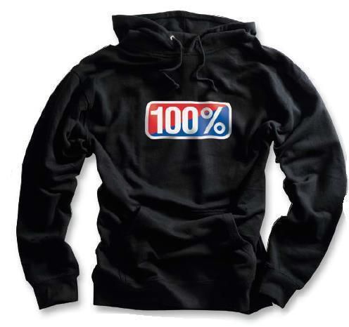 100% classic hoody black mx atv offroad all sizes