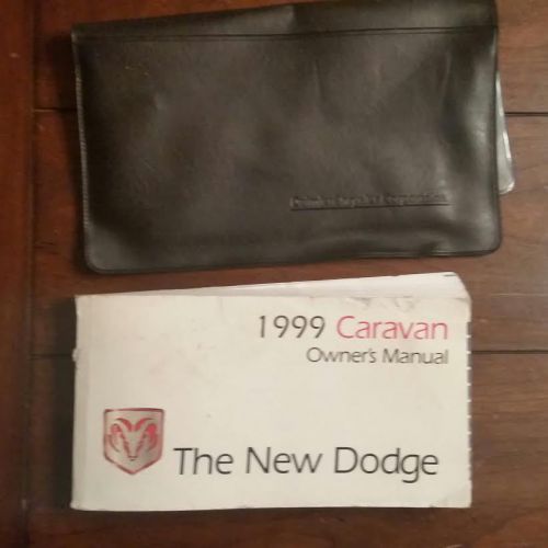 1999 dodge caravan owners guide book manual with dodge chrysler plastic pouch