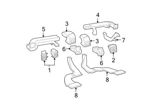 Chrysler oem chrysler dashboard air vent 05028729aa image 1