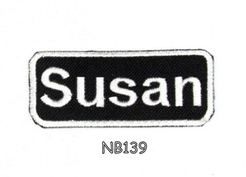 Susan iron on name badge patch for motorcycle biker vest jacket nb139