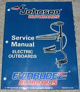 Johnson service manual electric outboard boat motors evinrude omc dated 1995