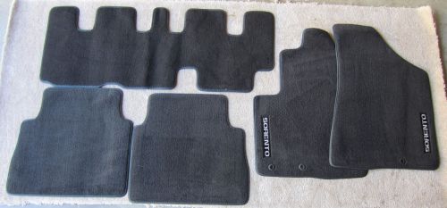 2011 2012 2013 oem black kia sorento carpet floor mats set front rear 3rd row