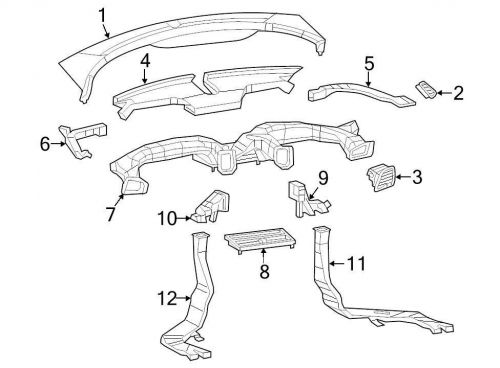 Chrysler oem dodge dashboard air vent 68081894ab image 8