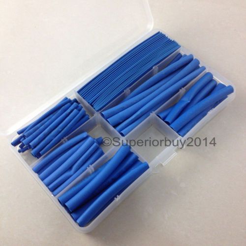 105pc blue Ø2mm-Ø12mm heat shrink wire wrap tubing kit electrical cable sleeve