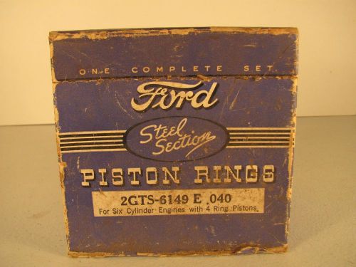 Ford piston rings 2gts-6149-e .040 for six cyl engines 4 ring pistons unopened