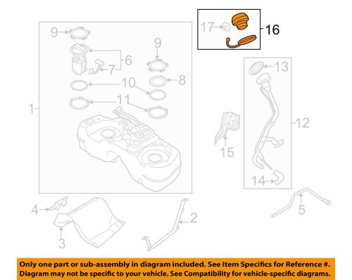 Nissan infiniti fuel system-fuel filler  172513gm0b 172511tg0b fits many models