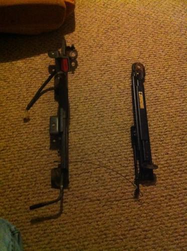 90 91 crx si seat rail sliders w/ seat belt