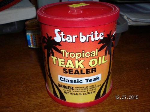 Starbrite tropical teak oil sealer. classic teak color 16oz.