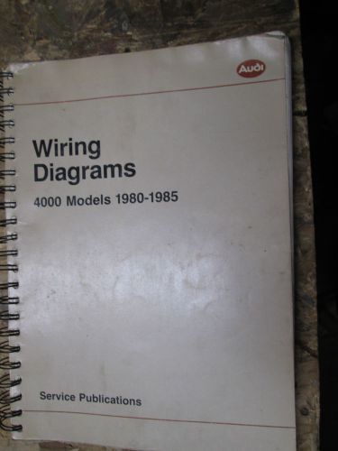 1980-85 audi 4000 models original factory wiring diagrams manual service shop