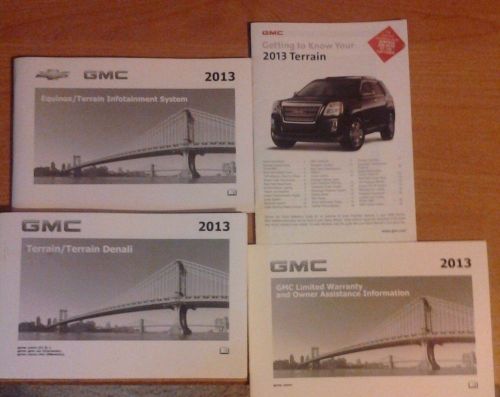 2013 gmc terrain / terrain denali owners manual and warranty book complete set