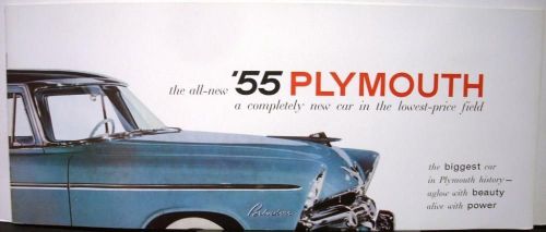 1955 plymouth dealer prestige sales brochure extra large belvedere savoy plaza