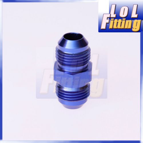 3 an to an3 aluminium straight male flare union fitting adapter blue