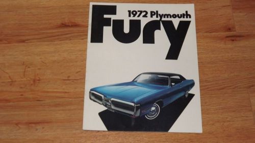 1972 plymouth  fury original dealership sales brochure