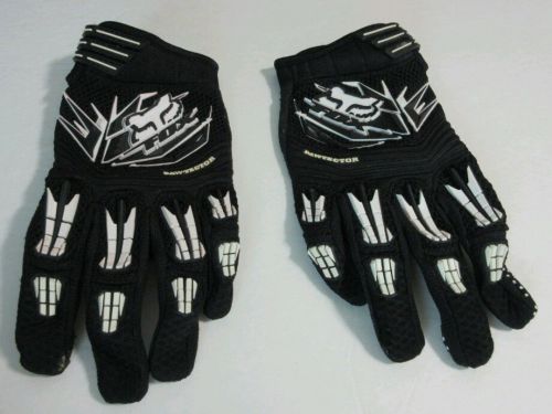 Fox pawtector race gloves style 30143 small black motocross