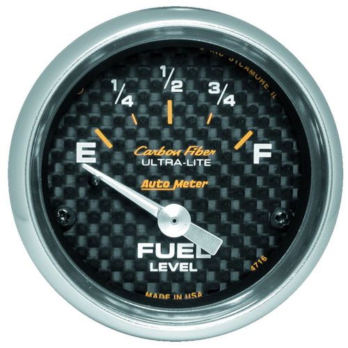 Auto meter 4716 carbon fiber; electric fuel level gauge