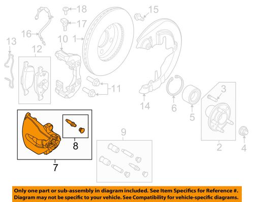 Ford oem 12-15 focus front brake-caliper cv6z2b121a