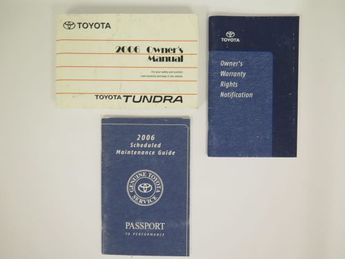 2006 toyota tundra owners manual guide book